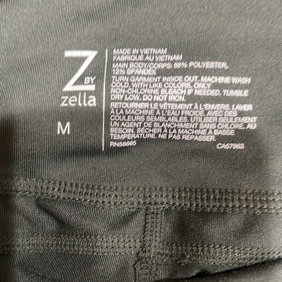 ZELLA Cropped Legging With Side Pockets SZ M Dark Green - Picture 4 of 4